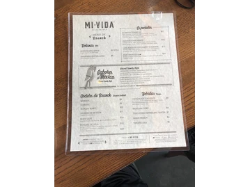 MI VIDA menu photo