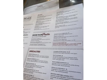 Mia's Italian Kitchen menu photo
