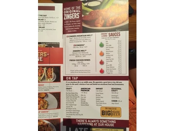 Miller's Ale House menu photo