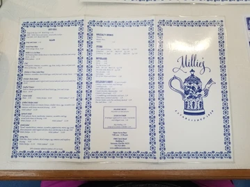 Millie's menu photo