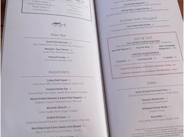 Mina's Fish House menu photo