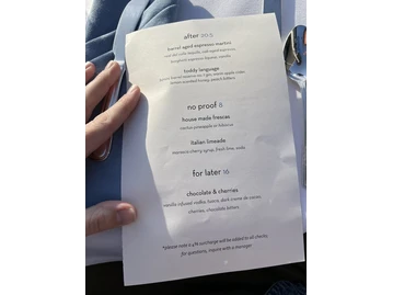 Mister A's menu photo