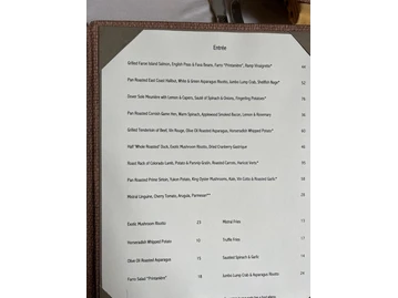 Mistral menu photo