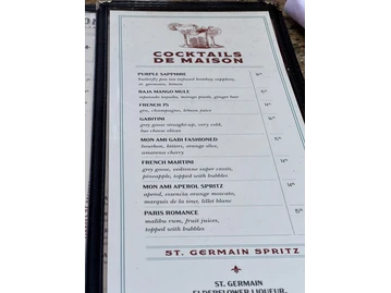 Mon Ami Gabi menu photo