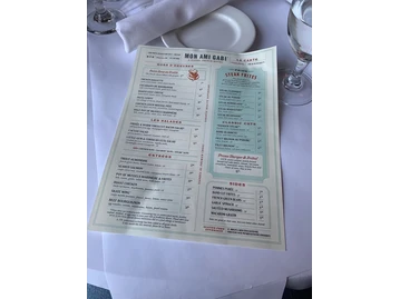 Mon Ami Gabi menu photo