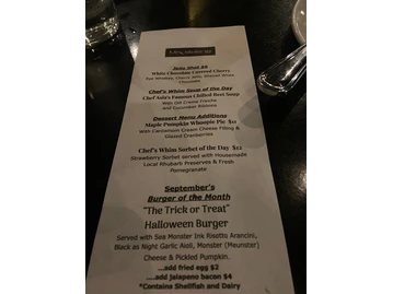 Moonshine 152 menu photo