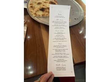 Mora Italian menu photo