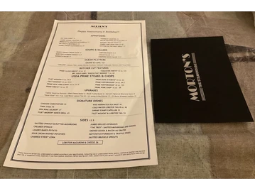 Morton's The Steakhouse menu photo