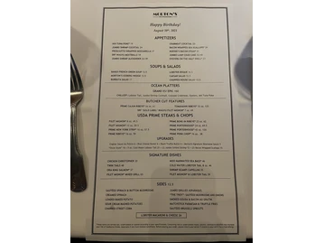 Morton's The Steakhouse menu photo