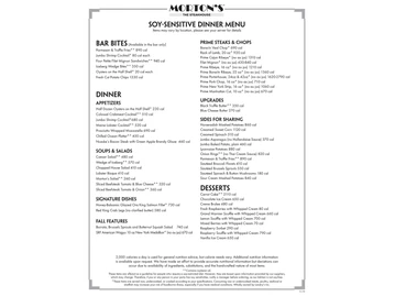 Morton's The Steakhouse menu photo