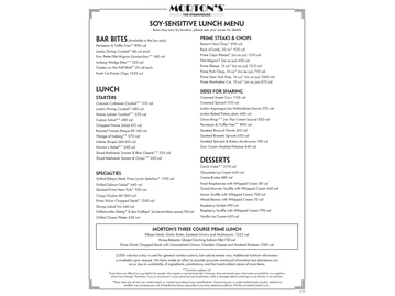 Morton's The Steakhouse menu photo