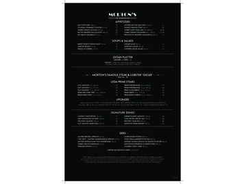 Morton's The Steakhouse menu photo