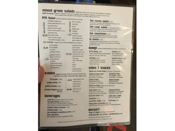 Moxie Burger menu photo