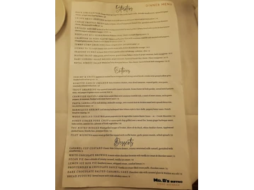 Mr. B's Bistro menu photo