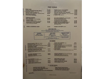 Mr Chow menu photo