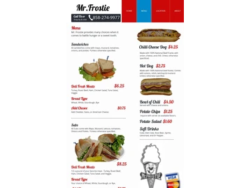 Mr. Frostie menu photo