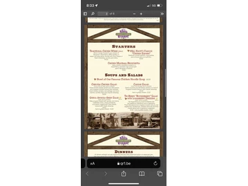 Mrs. Knott's Chicken Dinner Restaurant menu photo