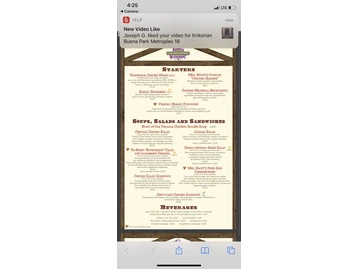 Mrs. Knott's Chicken Dinner Restaurant menu photo