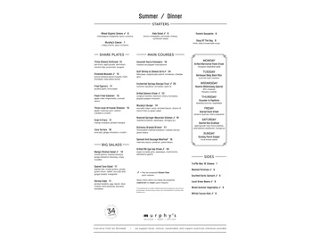 Murphy's Restaurant menu photo