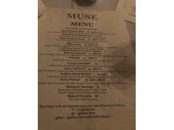Muse Restaurant & Wine Bar menu photo