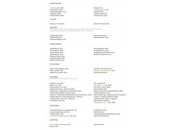 Myron's Prime Steakhouse menu photo