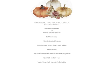 NanaSteak menu photo