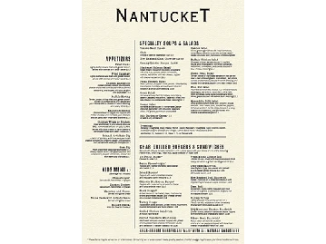 Nantucket Grill - Raleigh menu photo