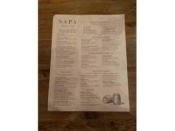 NAPA Kitchen + Bar Dublin menu photo
