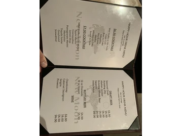 New Moon menu photo