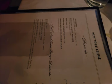 New York Prime menu photo