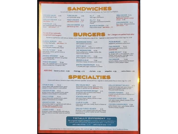 Nick & J's Cafe menu photo