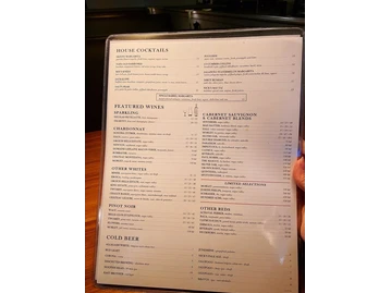 Nick's Pasadena menu photo