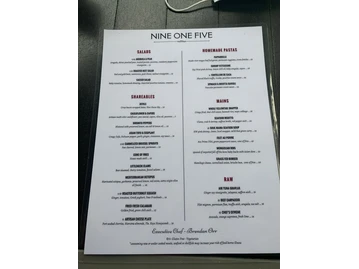Nine One Five menu photo