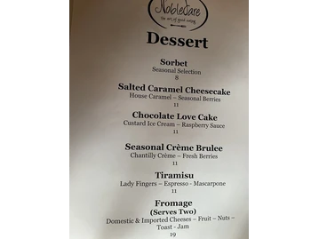 Noble Fare menu photo