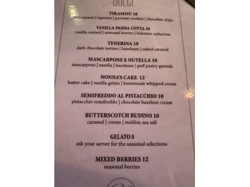 Nonna menu photo