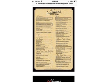 Nonna's Italian Bistro menu photo