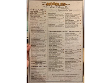 Noodles Italian Cafe & Sushi Bar menu photo