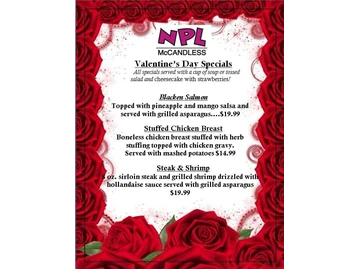 North Park Lounge McCandless menu photo