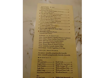 Nostrana menu photo