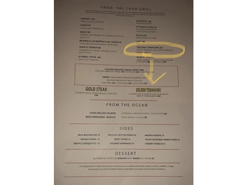 Nusr-Et Steakhouse Miami menu photo