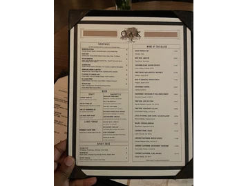 Oak Steakhouse menu photo
