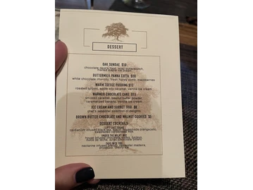 Oak Steakhouse menu photo