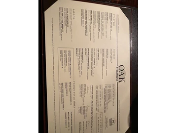 Oak Steakhouse menu photo