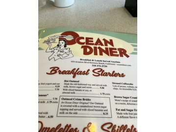 Ocean Diner menu photo