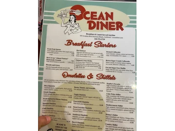 Ocean Diner menu photo