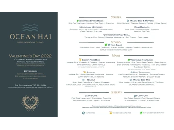 Ocean Hai menu photo