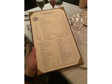 Ocean Prime menu photo