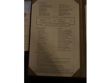 Ocean Prime menu photo