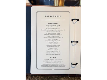 Ocean Prime menu photo