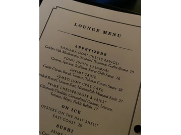 Ocean Prime menu photo